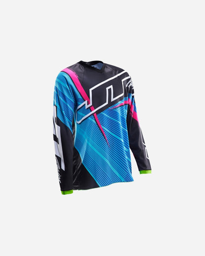 Maillot JT Racing Flex - Noir/Bleu/Rose