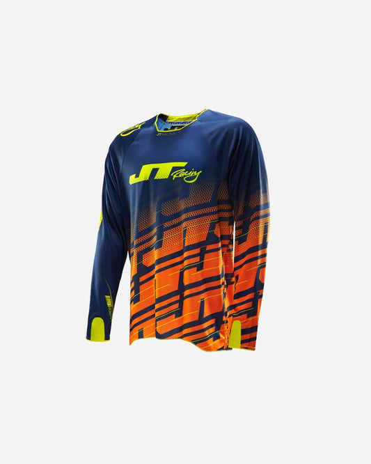 Maillot JT Racing Hyper Lite Echo - Bleu marine/Orange