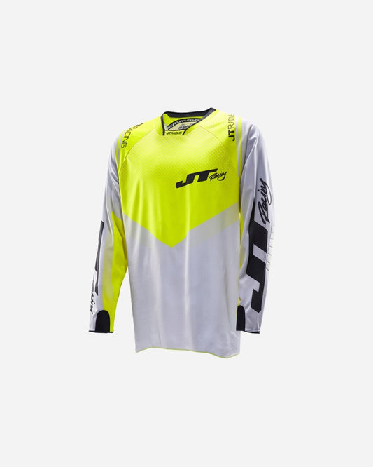 Maillot JT Racing Protek V - Gris/Chartreuse