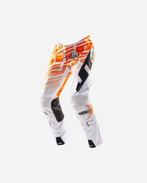 Pantalon JT Racing Hyper Lite Echo - Blanc/Orange/Noir