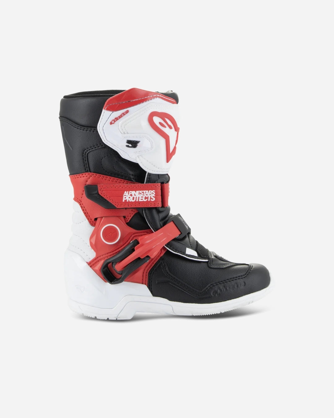 Bottes enfant Alpinestars Tech 3S - Blanc/Noir/Rouge vif