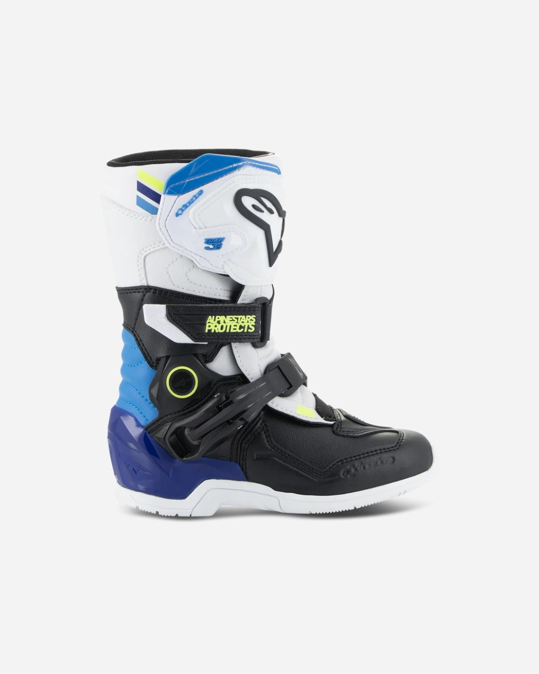 Bottes enfant Alpinestars Tech 3S - Blanc/Noir/Bleu émail