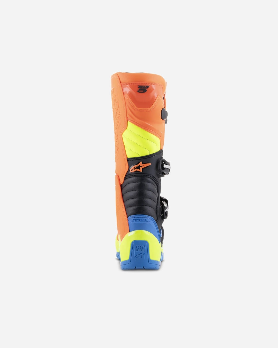 Bottes Alpinestars Tech 5 - Orange Fluo/Bleu émail/Jaune Fluo