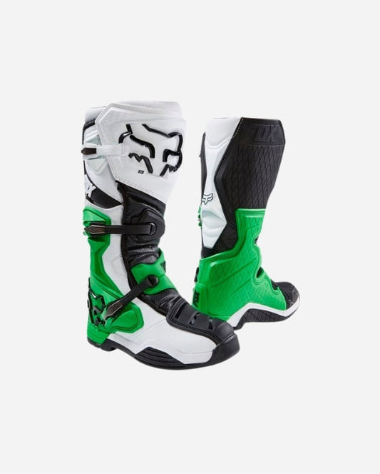 Bottes Édition Spéciale PC Fox Racing Comp 8 - Blanc/Vert