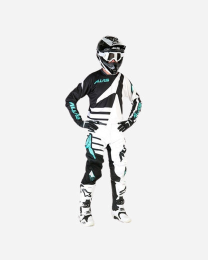 Pantalon Alias Racing A2 - Noir/Blanc Divide