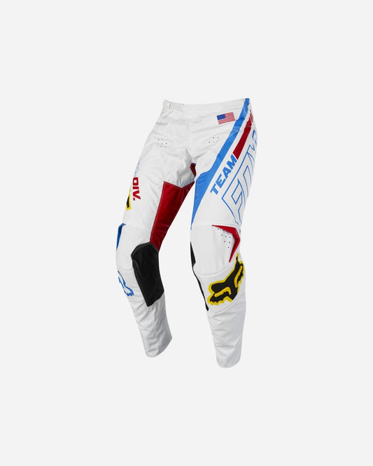 Pantaloni Fox Racing 180 RWT Special Edition - Bianco/Rosso/Blu