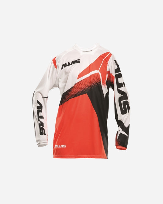 Maillot Alias Racing A2 - Rouge Néon/Blanc