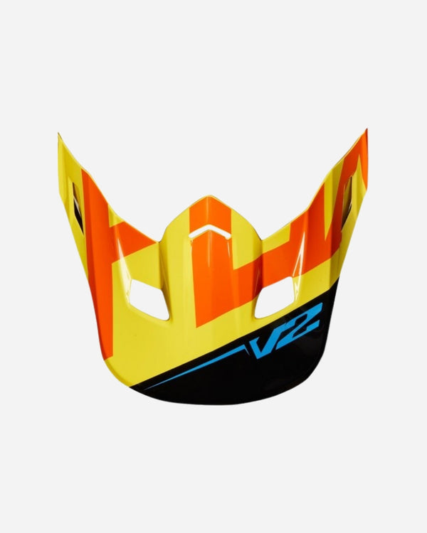 Visière Fox Racing V2 Preme - Noir/Jaune
