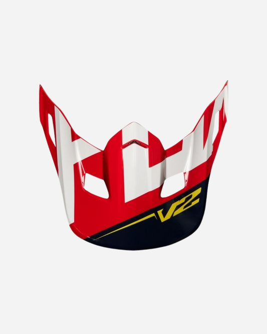 Visière Fox Racing V2 Preme - Marine/Rouge