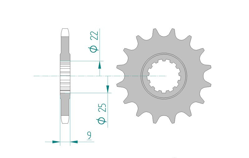 Pignon AFAM 21400 - 20 dents