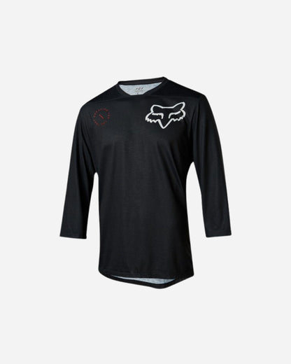 Maillot manches 3/4 Fox Racing Indicator Asym - Noir