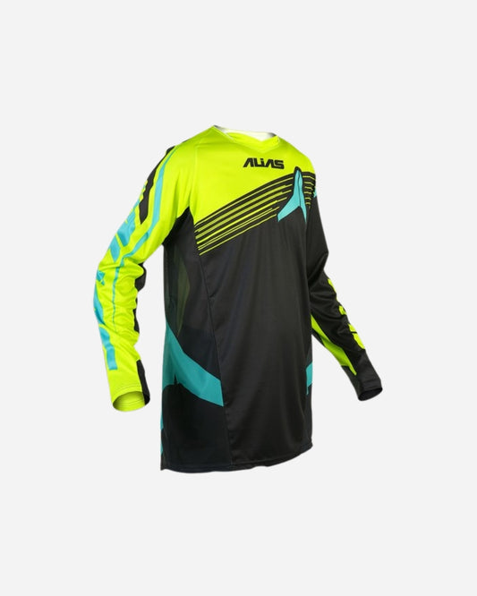 Maglia Alias ​​Racing A1 - Nero/Giallo Platino