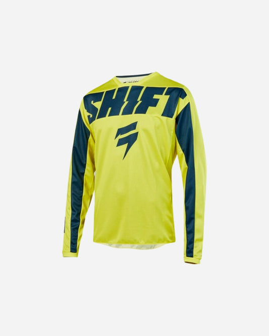 Maillot Shift Racing WHIT3 York - Jaune/Bleu marine