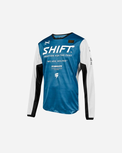 Maillot Shift Racing WHIT3 Muse - Bleu
