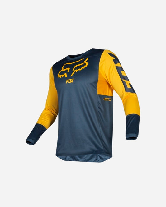 Maillot Fox Racing 180 Przm - Bleu marine/Jaune