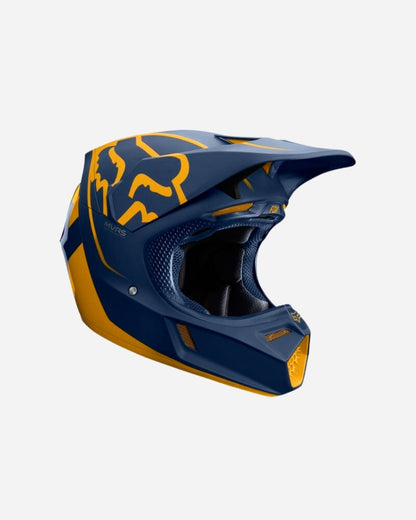Casque Fox Racing V3 Kila - Bleu marine/Jaune