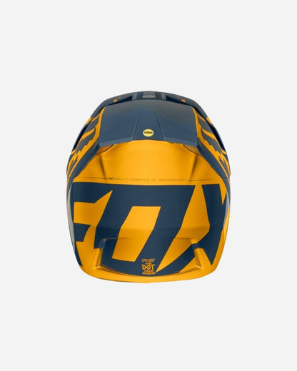 Casque Fox Racing V3 Kila - Bleu marine/Jaune