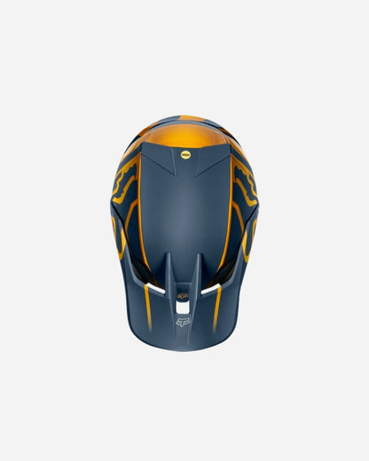 Casque Fox Racing V3 Kila - Bleu marine/Jaune
