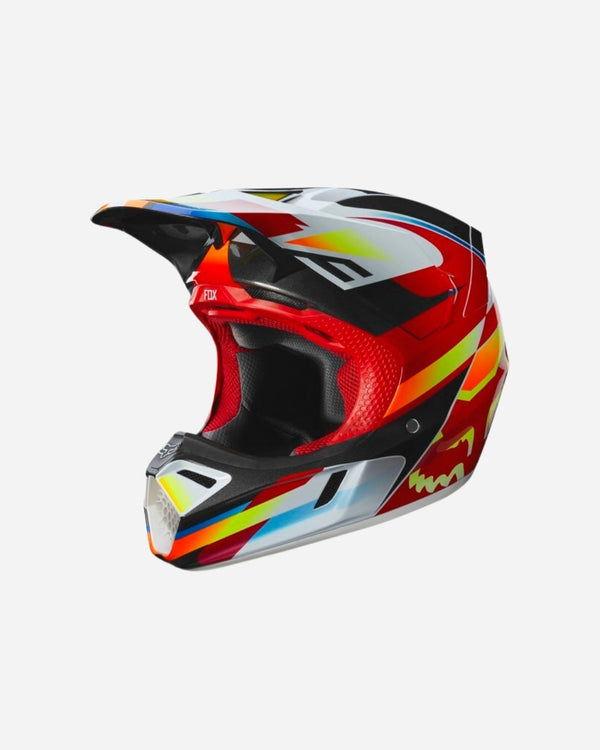 Fox Racing V3 Helmet - Red/Yellow
