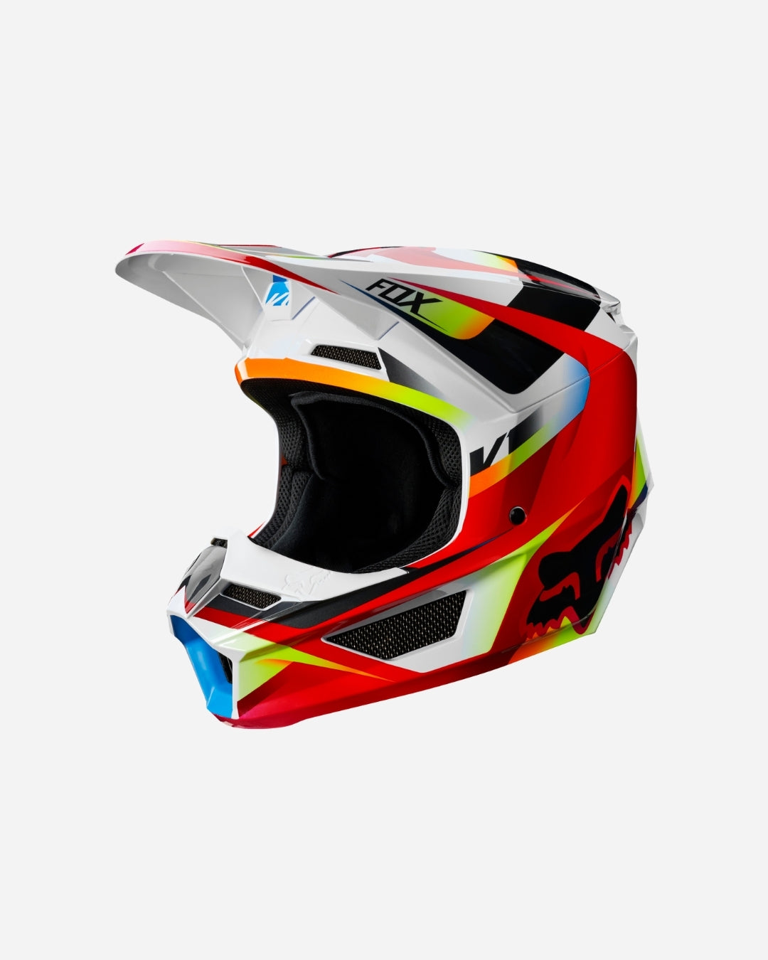 Casque Fox Racing V1 Motif - Rouge/Blanc