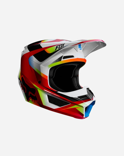 Casque Fox Racing V1 Motif - Rouge/Blanc