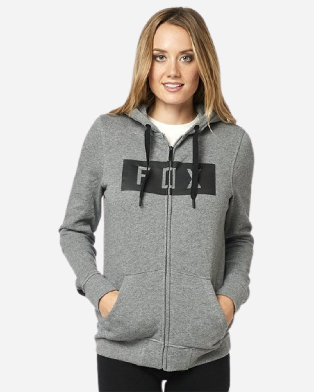 Sweat à capuche zippé Fox Racing Solo - Gris