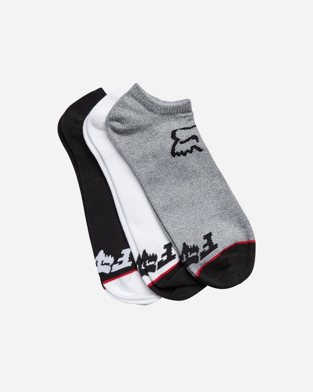 Lot de 3 Chaussettes Invisibles Fox Racing - Noir/Blanc/Gris