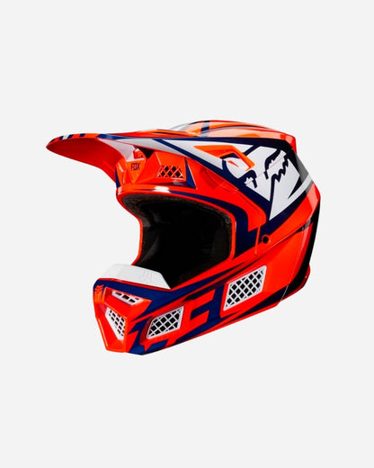 Casque Fox Racing V3 Idol - Orange/Bleu