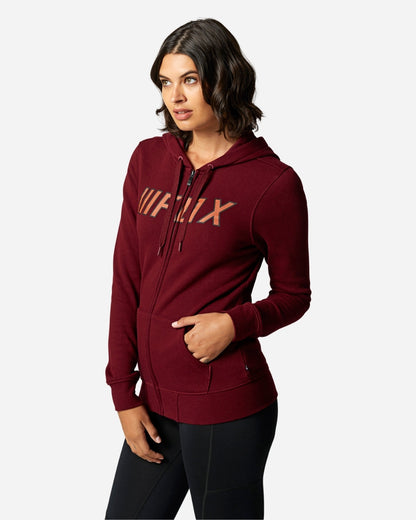 Sweat à capuche zippé Fox Racing Break Check - Cranberry
