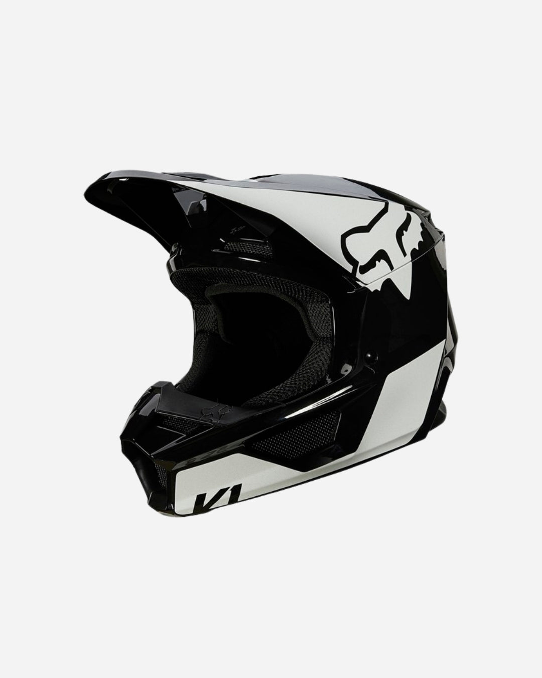 Casque enfant Fox Racing V1 Revn - Noir/Blanc
