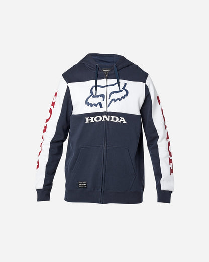 Sweat à capuche zippé Fox Racing Honda - Marine/Blanc