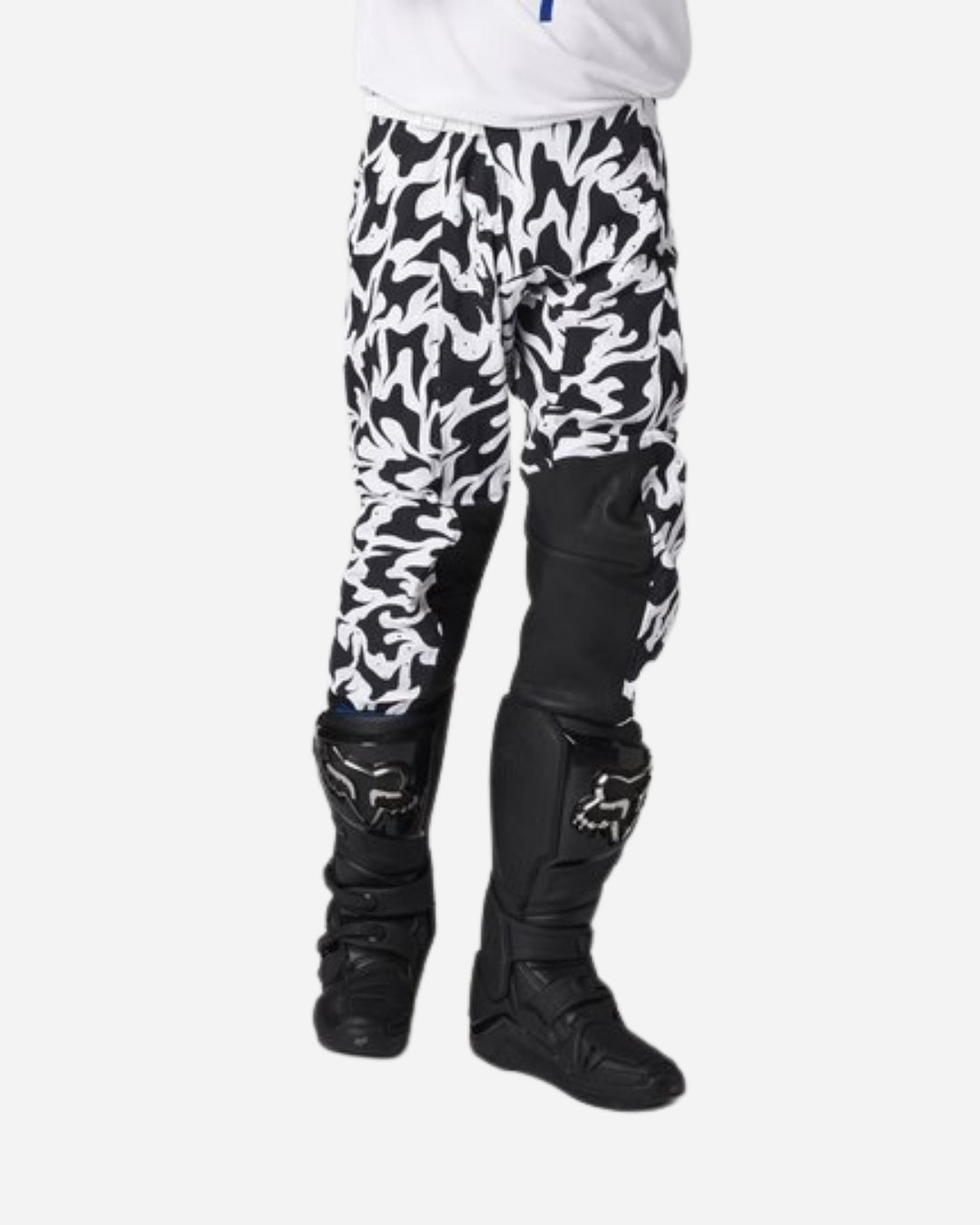 Shift Racing Blue Label Flame Pants - White/Black