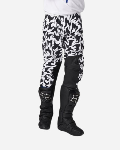 Shift Racing Blue Label Flame Pants - White/Black