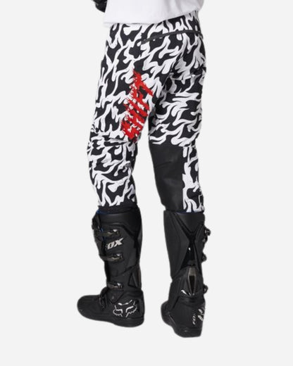 Shift Racing Blue Label Flame Pants - White/Black