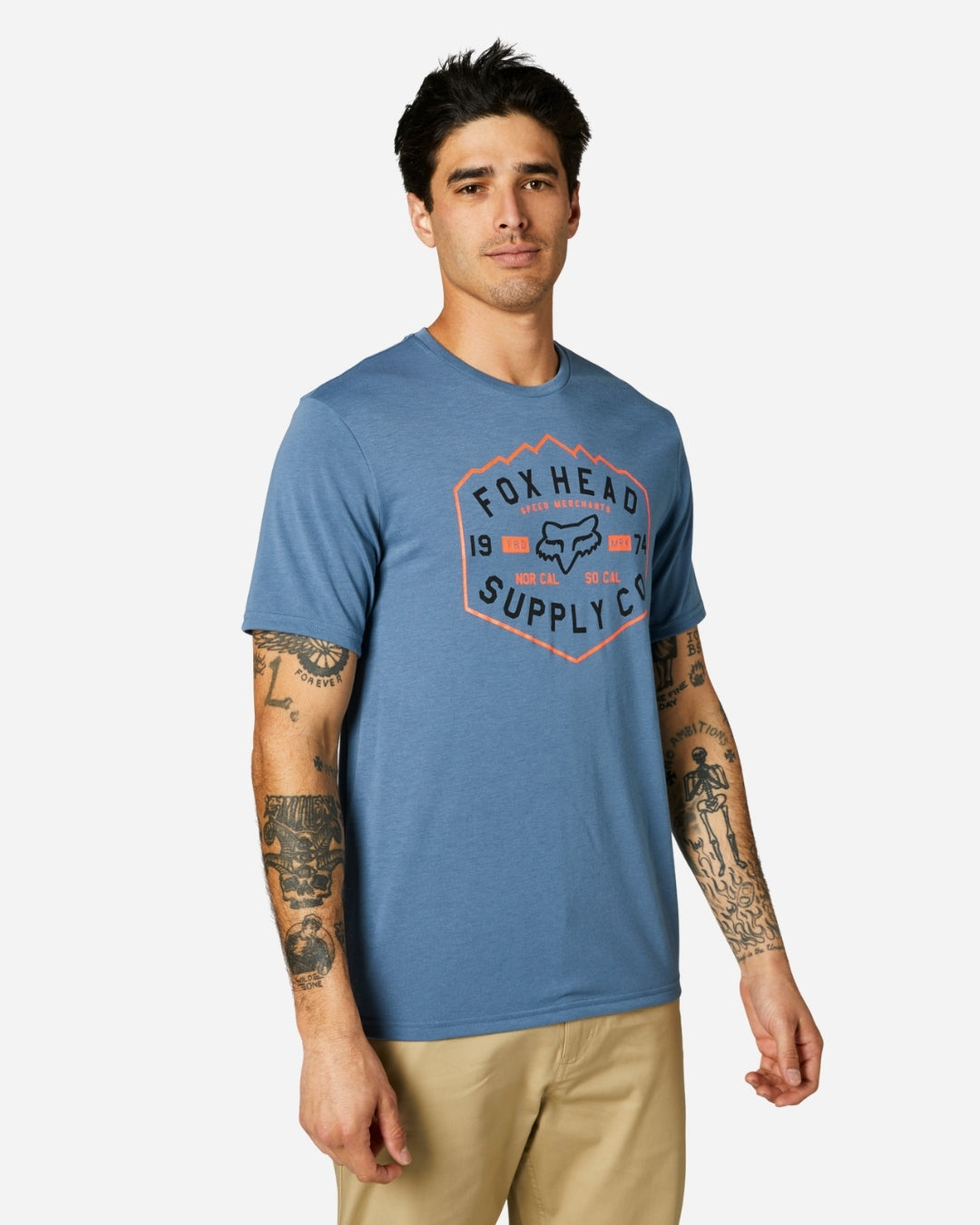 Fox Racing Backbone short-sleeved technical T-shirt - Medium blue