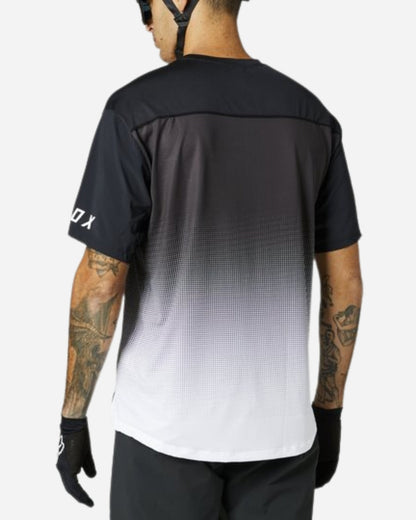 Maillot manches courtes Fox Racing Flexair - Noir/Blanc