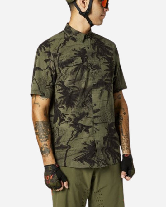 Maillot manches courtes Fox Racing Flexair Woven - Vert Olive