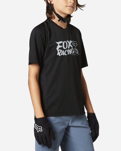 Maillot manches courtes enfant Fox Racing Defend - Noir