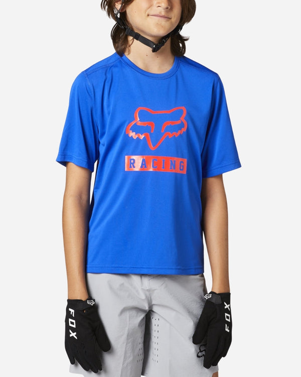 Fox Racing Ranger Kids' Short Sleeve Jersey - Blue