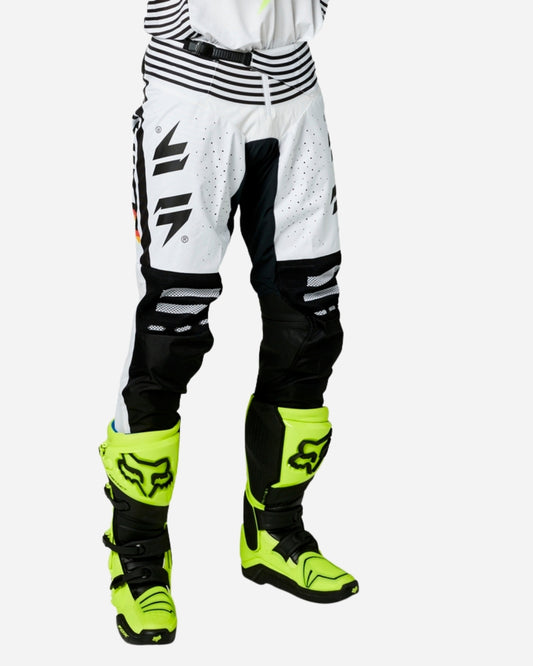 Pantalon Shift Racing Black Label Targa - Blanc/Noir