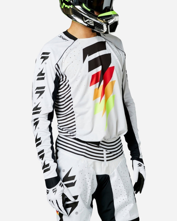 Maglia Shift Racing Black Label Targa - Bianco/Nero