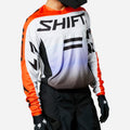 Shift Racing White Label Fade Jersey - Black/White/Orange