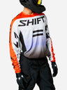 Maillot Shift Racing White Label Fade - Noir/Blanc/Orange