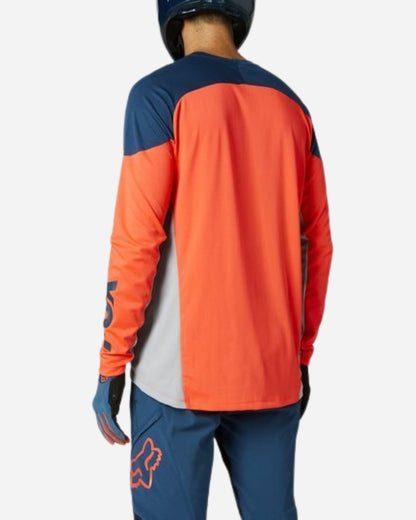 Langarm Trikot Fox Racing Defend - Orange