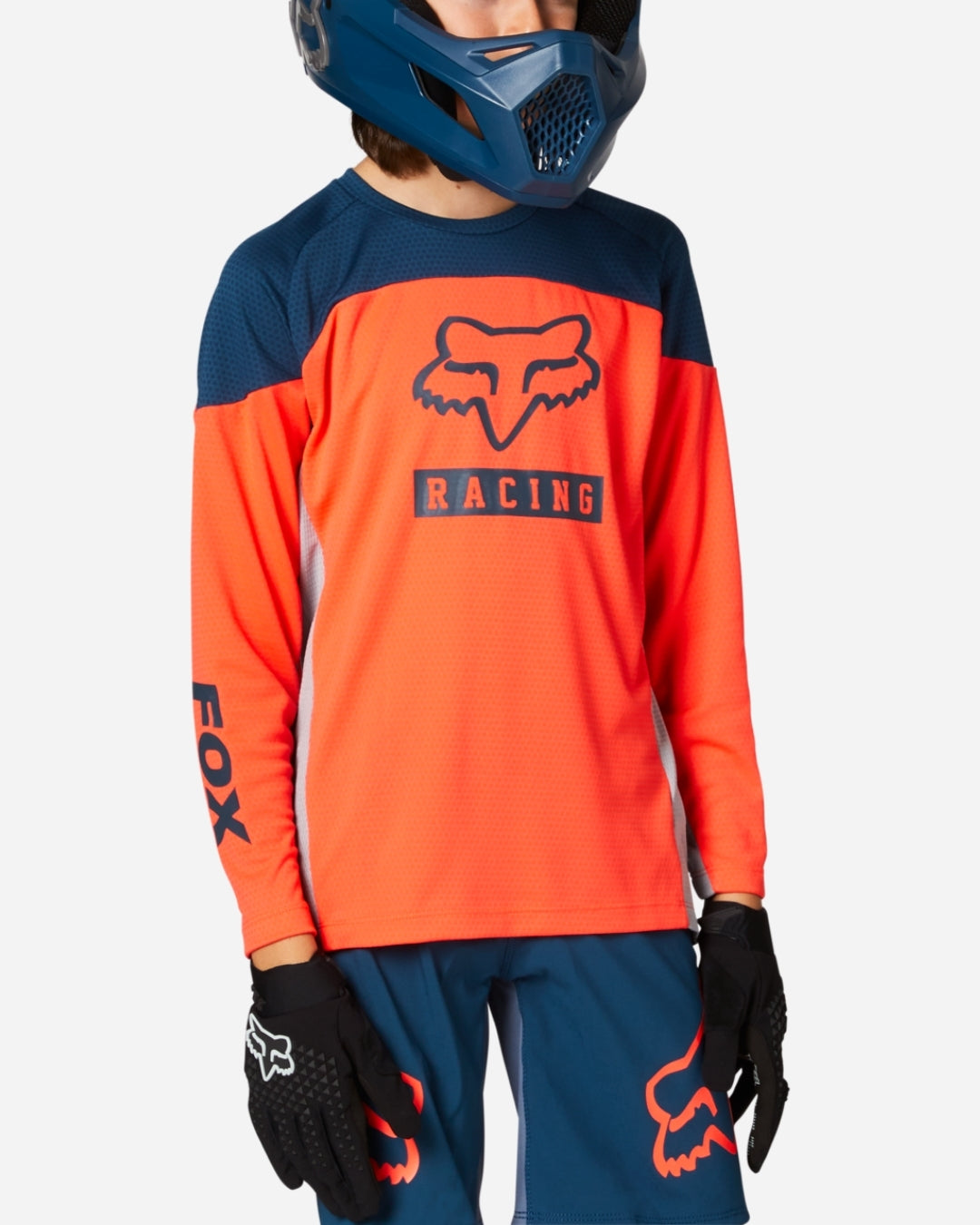 Kinder Langarm Trikot Fox Racing Defend Graphic 2 - Rosa