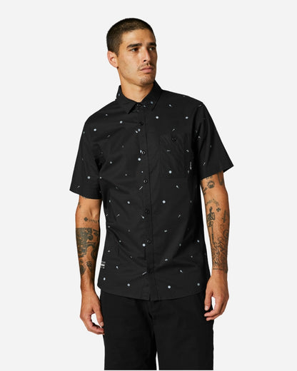 Chemise tissée Fox Racing Decrypted manches courtes - Noir/Blanc