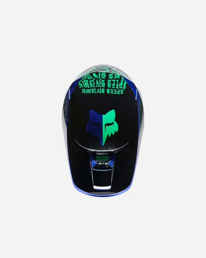 Fox Racing V1 Peril Helm - Blau