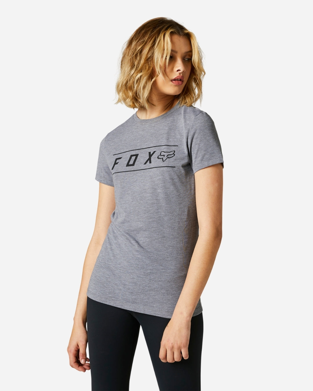 T-shirt technique Fox Racing Pinnacle manches courtes - Graphite chiné