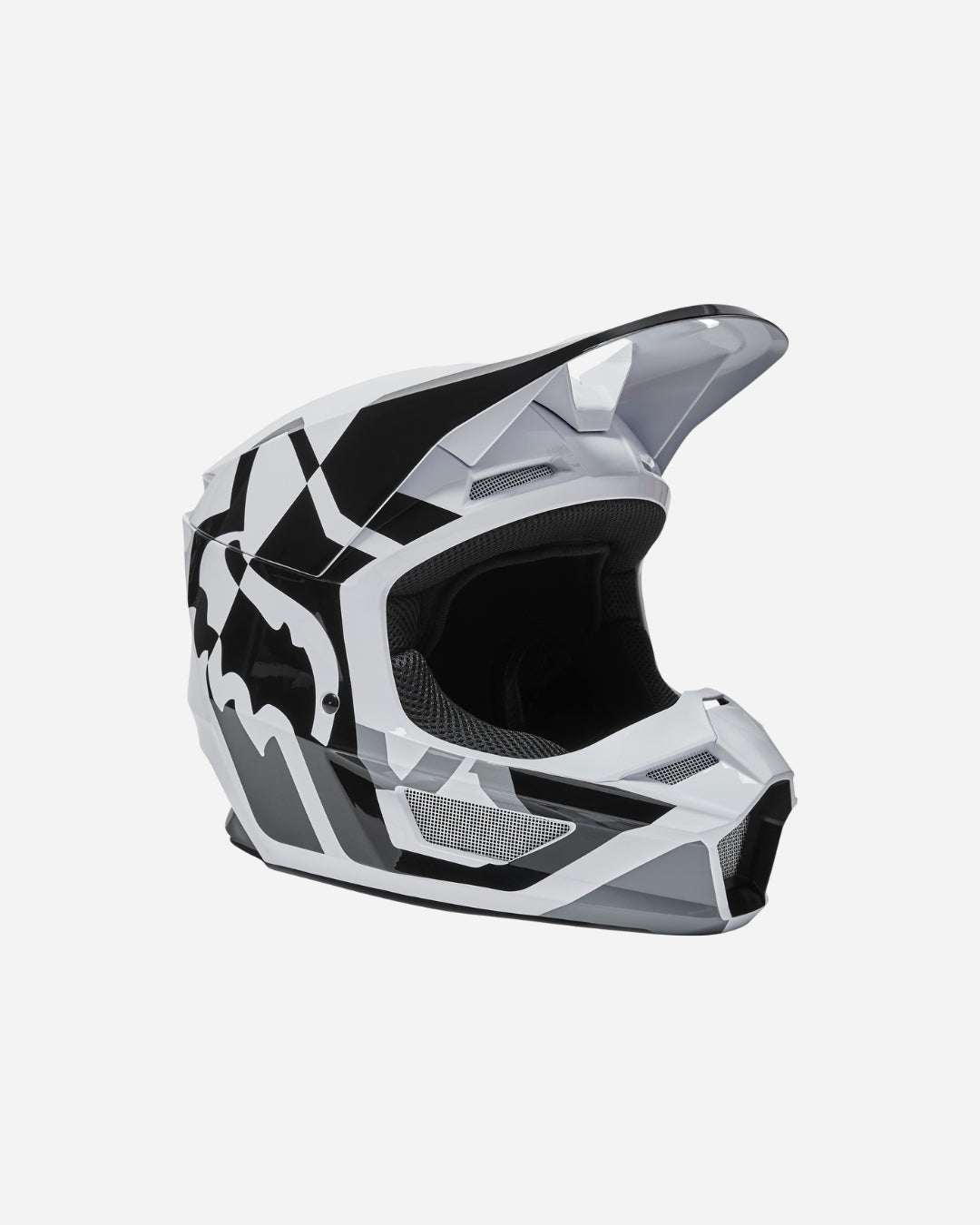 Casque enfant Fox Racing V1 Lux - Noir/Blanc