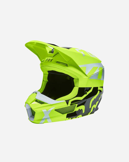 Casque enfant Fox Racing V1 Skew - Jaune fluo
